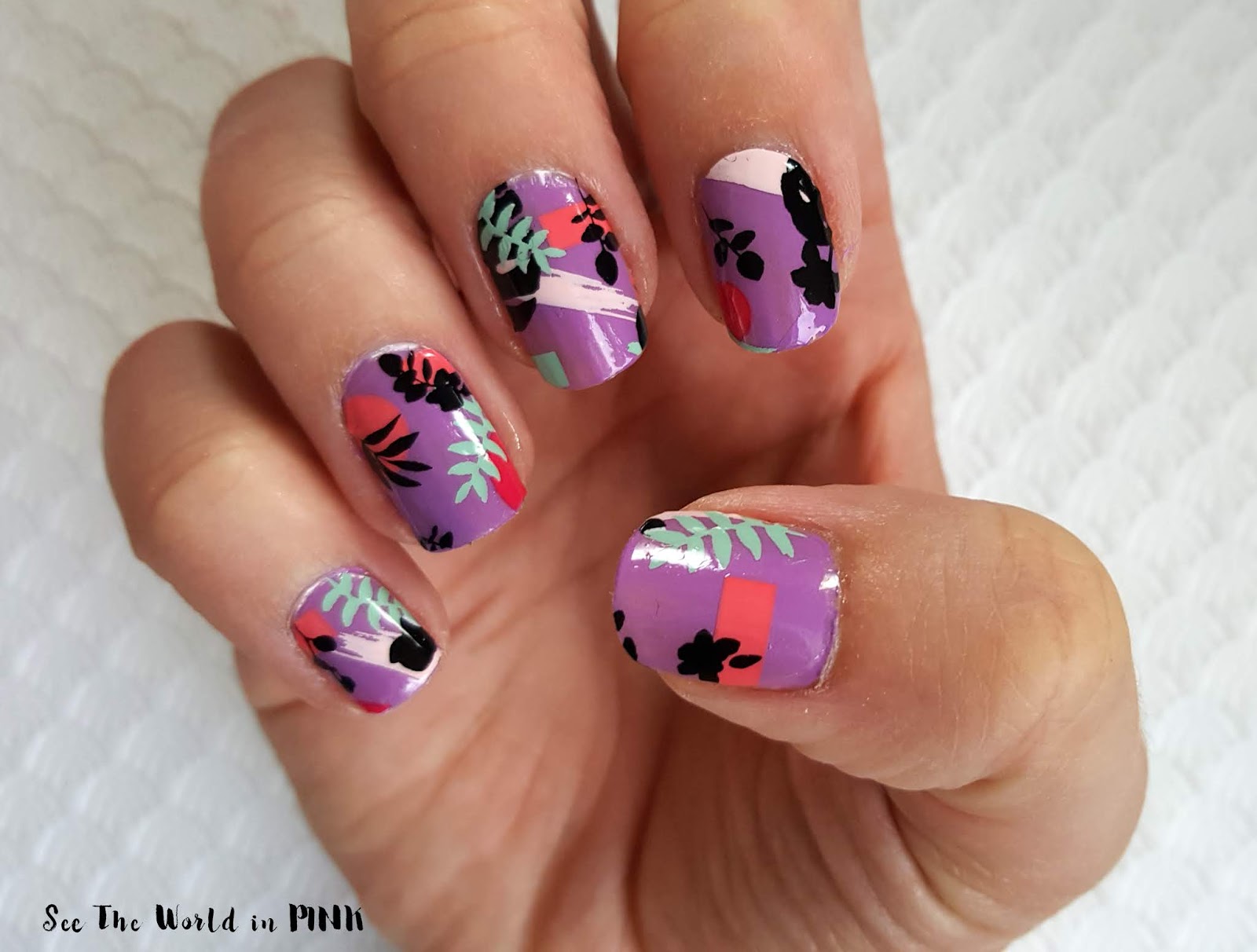 Manicure Monday - Purple Tropicana Nails! 