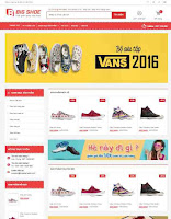 Template blogspot bán hàng shop giày