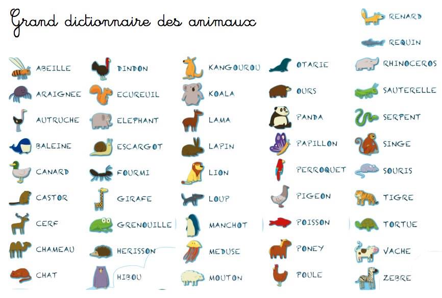 Le Coqui Hebdomadaire Actividades para Cuarto de ESO Le grand dictionnaire des animaux