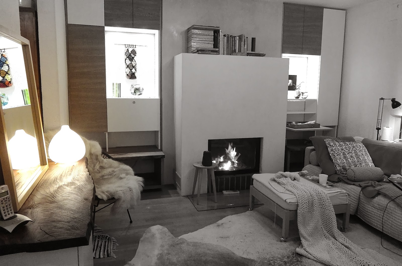 holz für wände und kamin