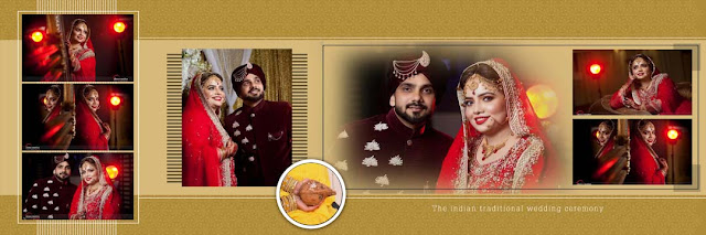 Muslim Marriage Photo Album Design 12x36 PSD Marriage Photo Album Design