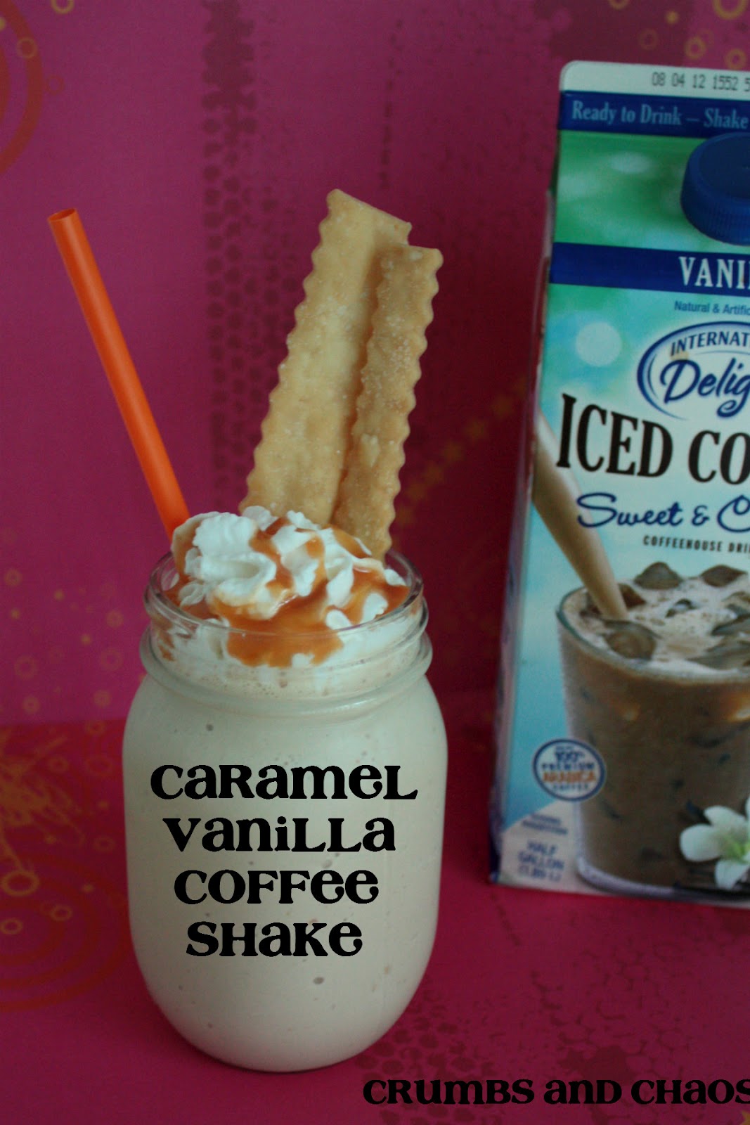 Caramel Vanilla Coffee Shake - Crumbs and Chaos