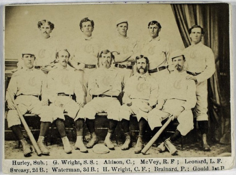 This 1869 Cincinnati Red Stockings Baseball Team Photo Card Is