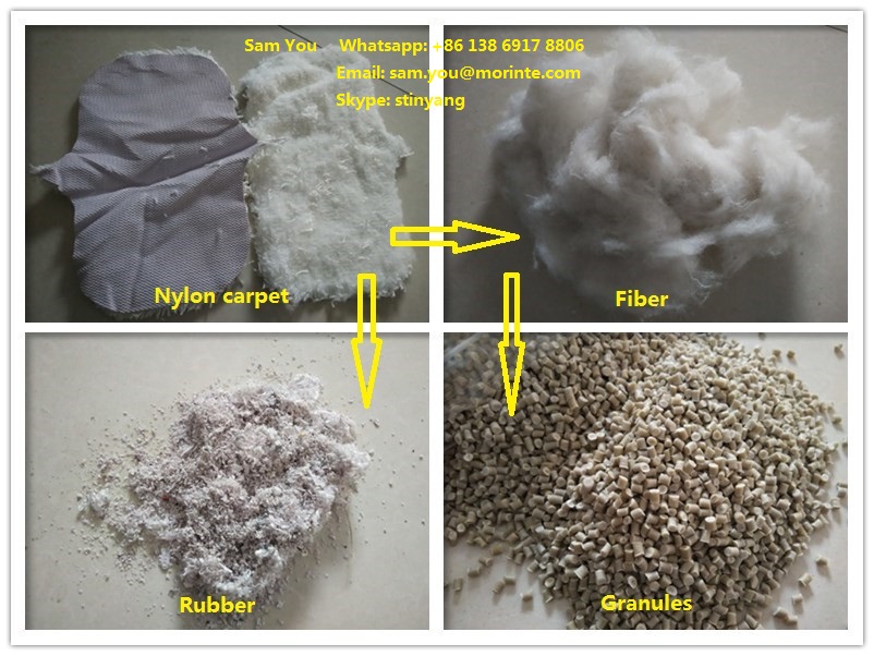 Textile waste recycling machine Nylon carpet opening/recycling machine