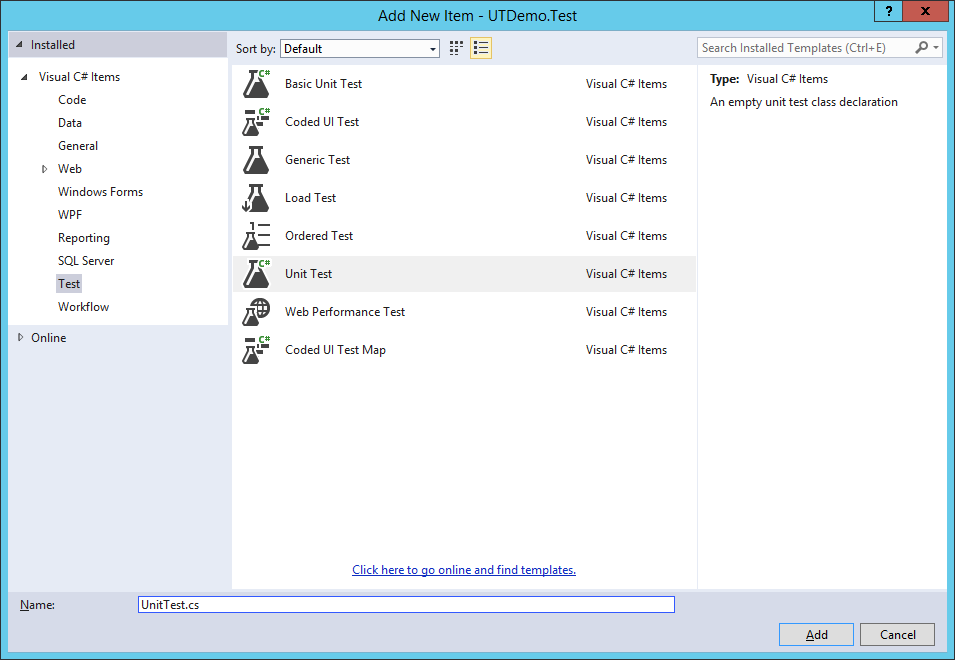 The Wanderer [Visual Studio] Write Unit Test to Test your Application