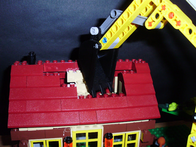 MOC LEGO demolição de uma casa
