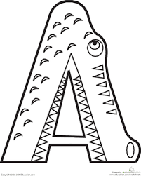 the new start : Letter A color pages for toddler