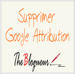 Supprimer Blogger Attribution