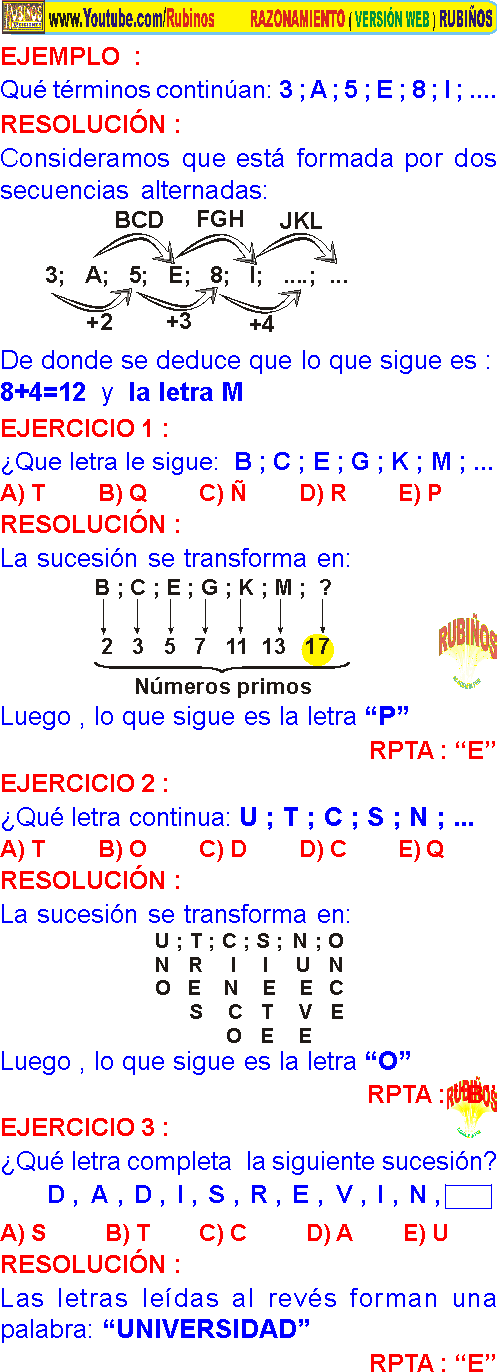 Psicotecnico Secuencias Literales Ejercicios Resueltos Pdf