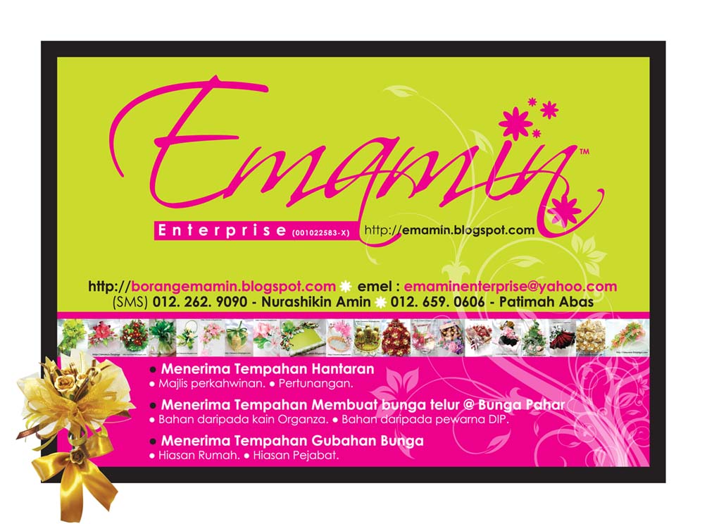 EMAMIN ENTERPRISE: PRODUK PERKAHWINAN HANTARAN~BUNGA PAHAR~CENDERAHATI