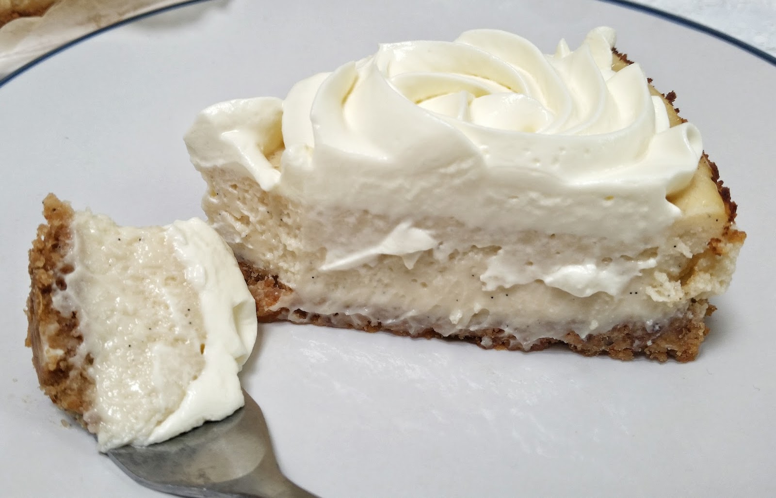 Baked Vanilla Cheesecake With Whipped Sour Cream Recipe
