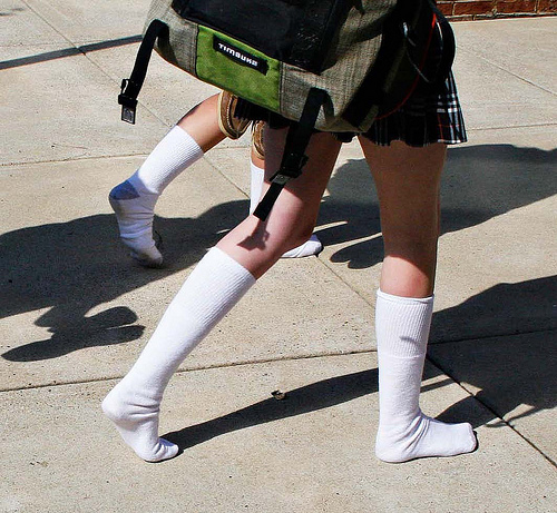 The White Socks Collection Project Schoolgirl Walking In White Socks 