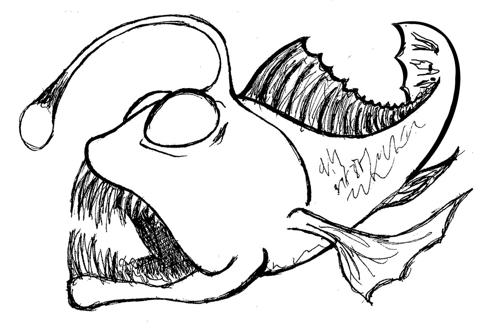 Angler Fish Coloring Page Coloring Pages
