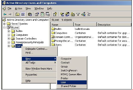 Membuat dan Mengatur hak akses User Windows 2003
