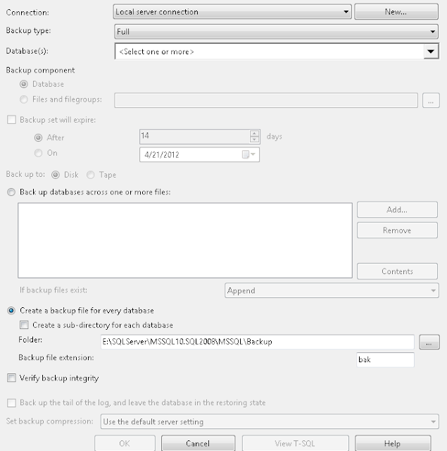 All About SQL!: Configuring SQL Server Maintenance Plan