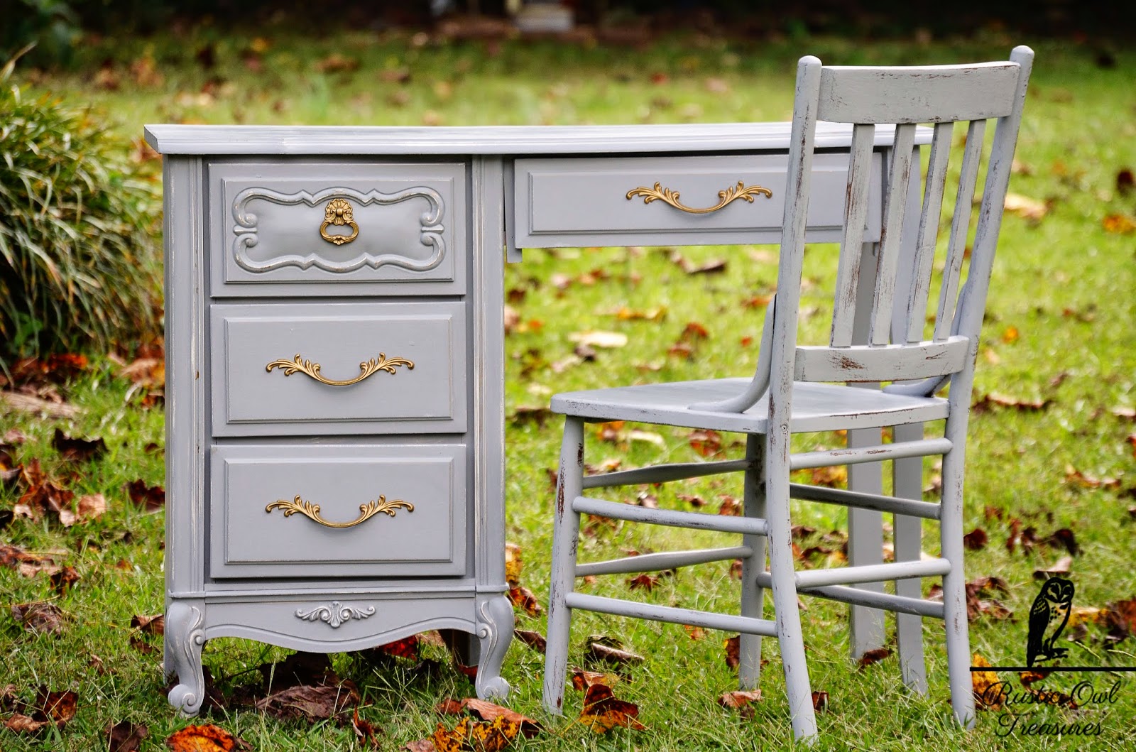 Rustic Owl Treasures French Provincial Desk