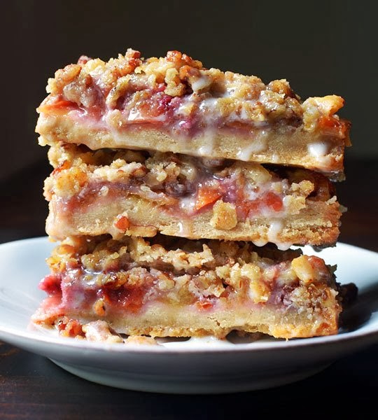 Peach & Pecan Oat Crumble Bars