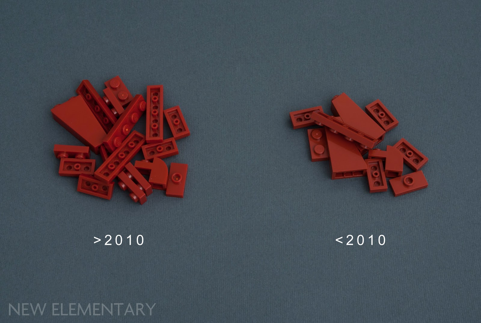 LEGO Lot of 8 Dark Red 1x2 Basic Building Brick Pieces 