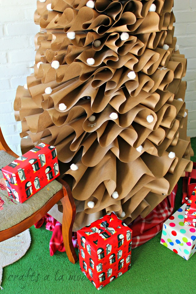 How to make wrapping paper Christmas trees