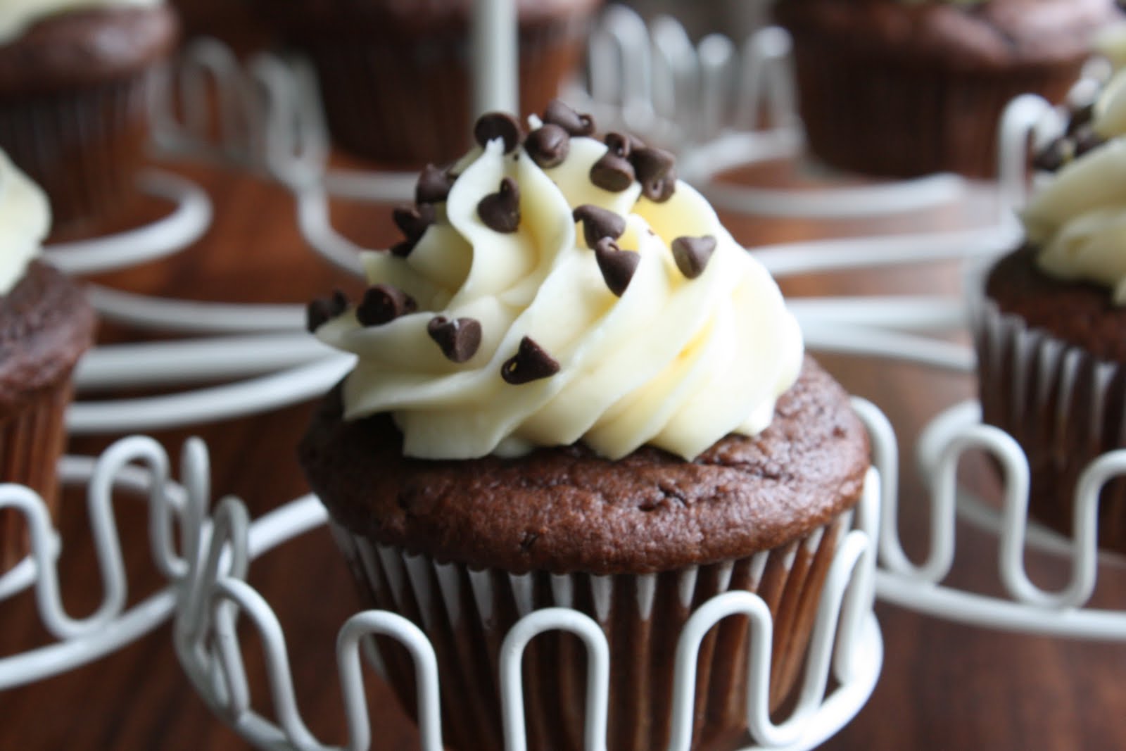 Gourmet Double Chocolate Chip Cupcakes