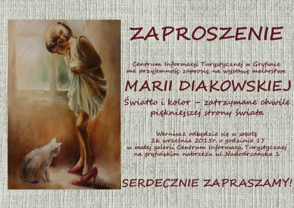 Zaproszenie Na Wernisaż Wystawy Malarskiej Marii Diakowskiej W Cit W