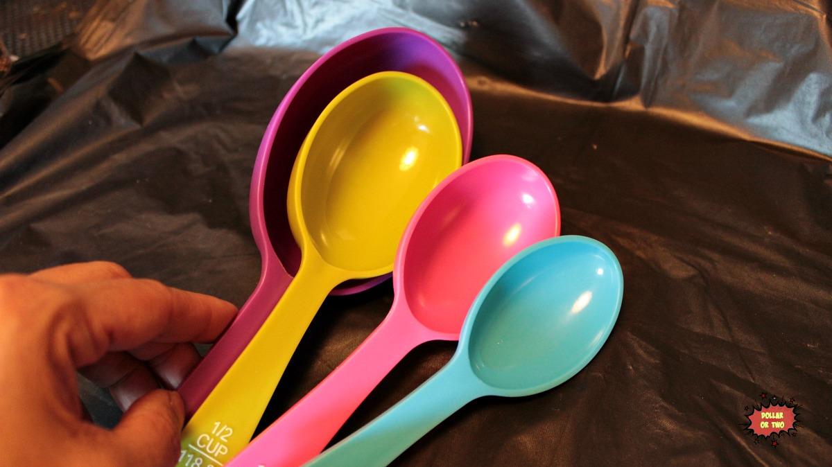 A Dollar or TWO Big and Colourful 4Piece MEASURING SPOON Set