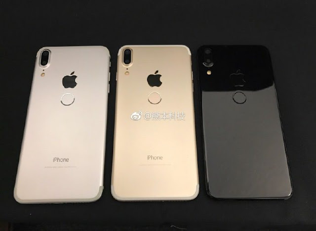 The image also shows 3 color variations of the iPhone 8; Silver, Gold and Jet Black Color.