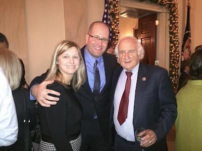 Rabbi Jason & Elissa Miller with Michigan Rep. Sandy Levin at The White House