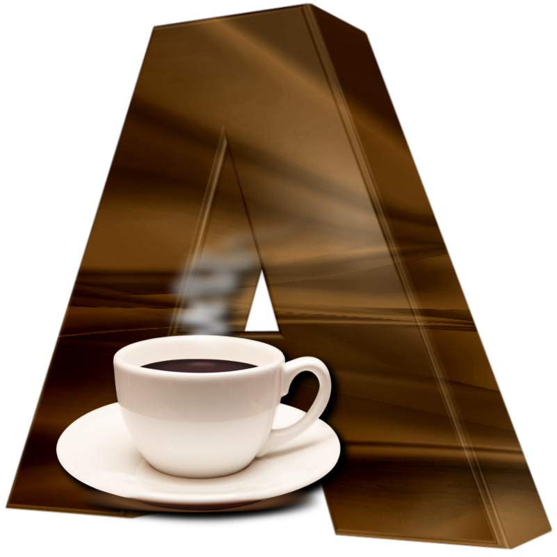 Monica Michielin Alfabetos Alfabeto Xicara De Cafe Png Cup Of Coffee Alphabet Png Love Coffee