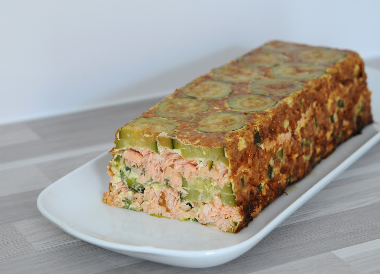 13 desserts, chacun Terrine de courgettes aux deux saumons