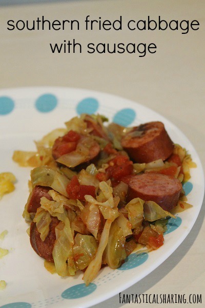 Southern Fried Cabbage and Sausage #maindish #recipe #cabbage #sausage