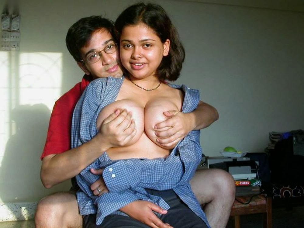 Indian college girl boob press