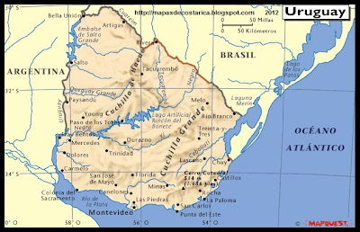 URUGUAY, America | MAPAS DE