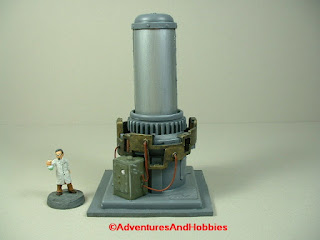 Mad science lab equipment containment tower - side view 2