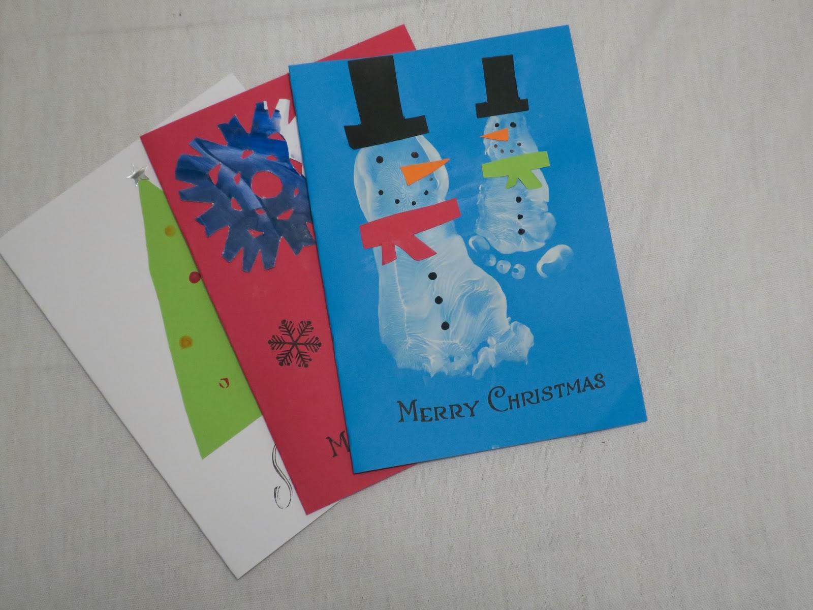 Simple Toddler Made Christmas Cards | Something for the Weekend - Very Much So&hellip;