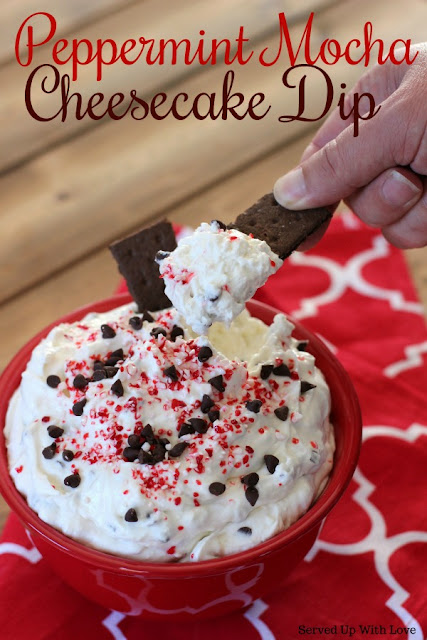 Peppermint Mocha Cheesecake Dip recipe is THE dip for the holiday season and it is so good, it's INSANE!