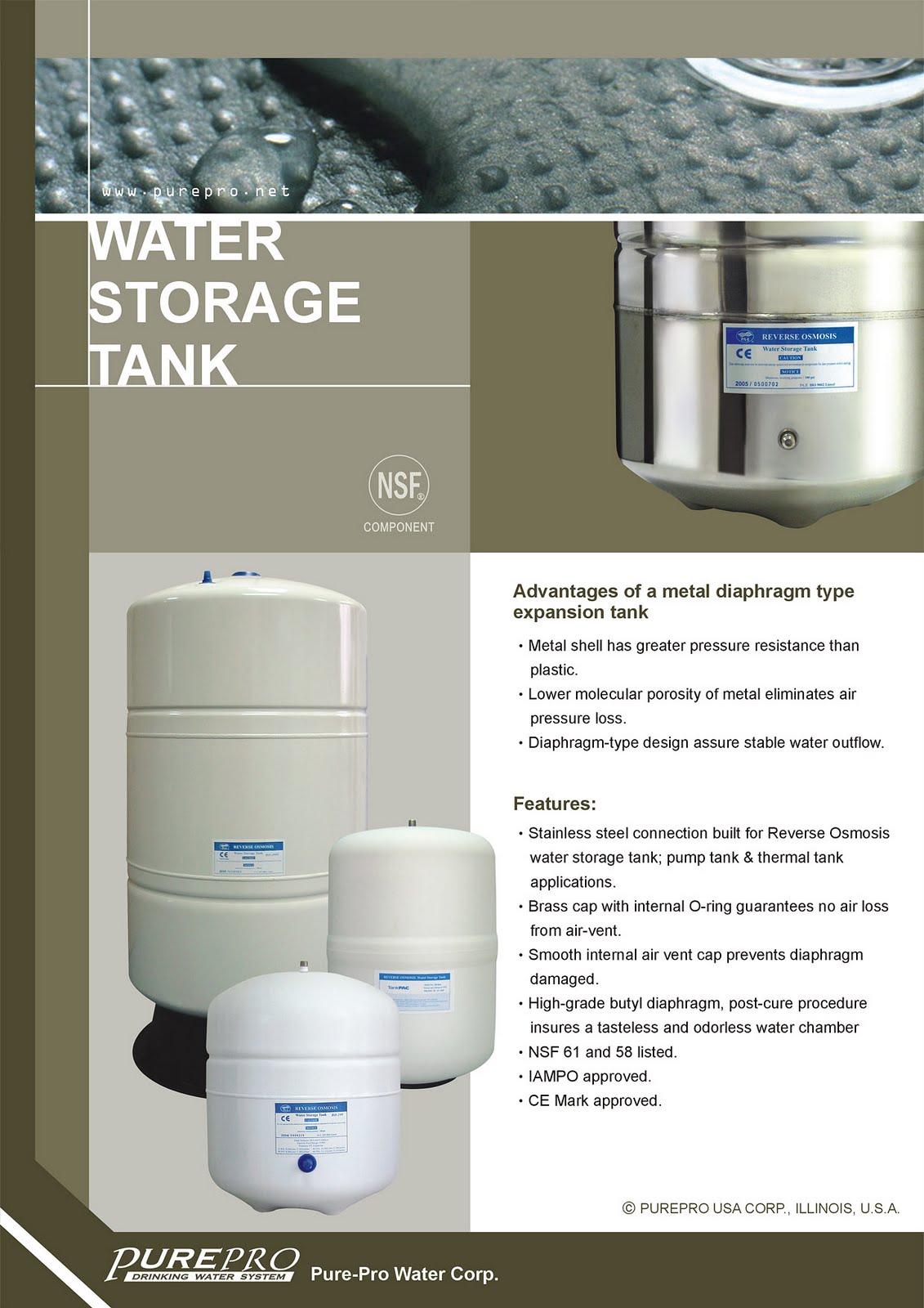 PurePro® RO Water Storage Tanks