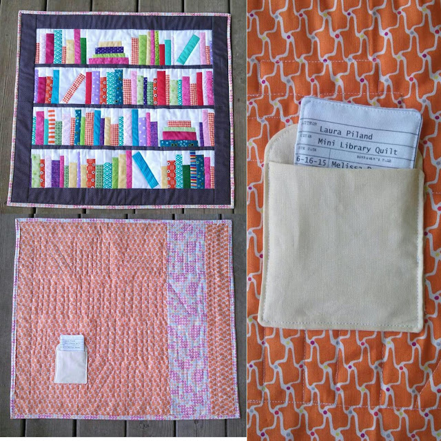 bookshelf mini quilt