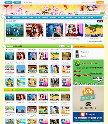 game template blogger