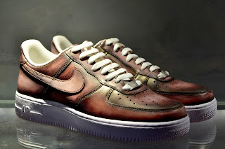 Patine havane dégradé sur Airforce low by Paulus Bolten
