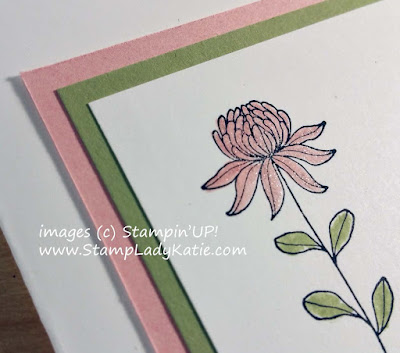 Card features a flower from Stampin'UP!'s Flowering Fields stamp set colored with the Wink of Stella Pen