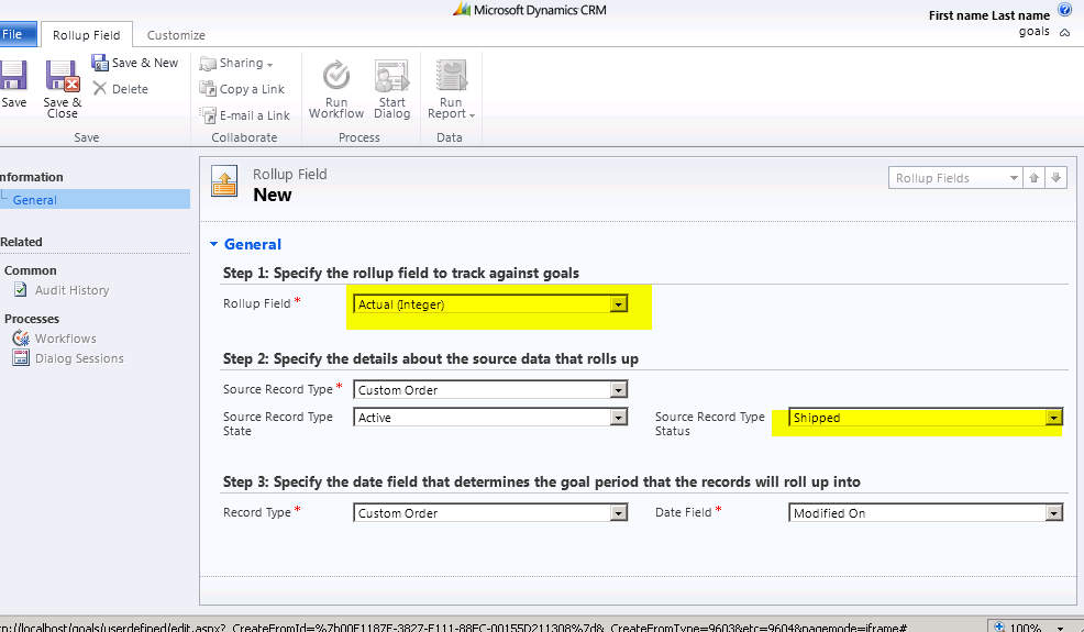 cRm Musings Goal Management in CRM 2011 for a custom entity