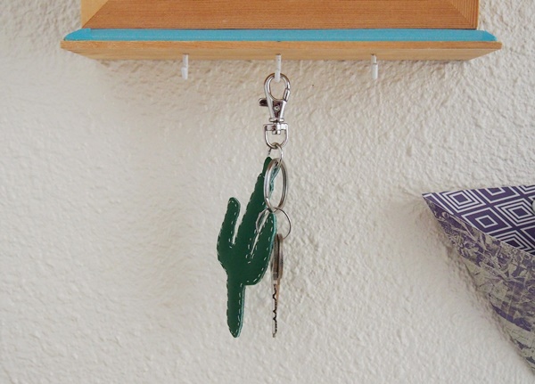 DIY : porte-clés cactus en simili-cuir