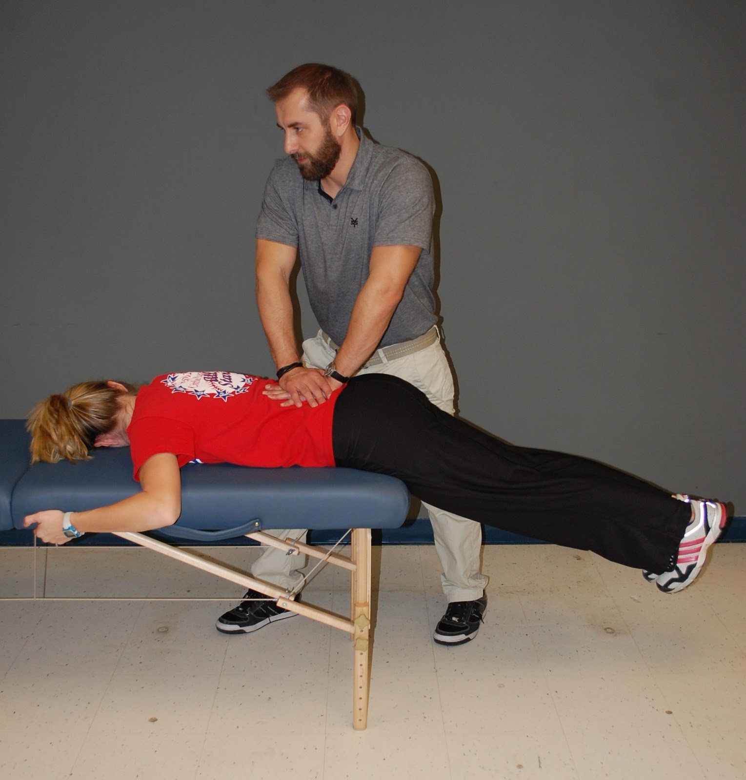 Lumbar and SI Joint Special Tests Lumbar Instability Test (Prone