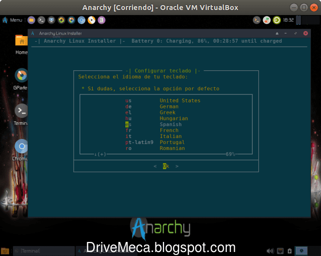 Elegimos idioma de teclado Elegimos idioma de teclado