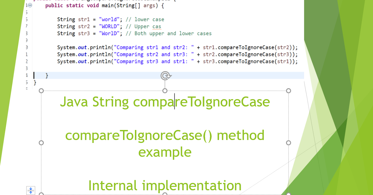Java String compareToIgnoreCase method example - Internal ...