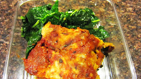 Lunch Week 32: Eggplant Parmesan and Sauteed Kale