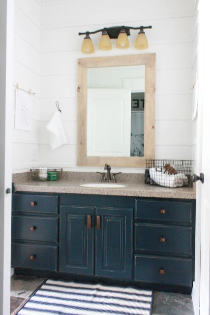 Budget bathroom makeover with paint