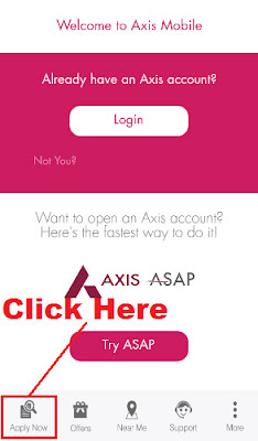 how to open axis bank account through online