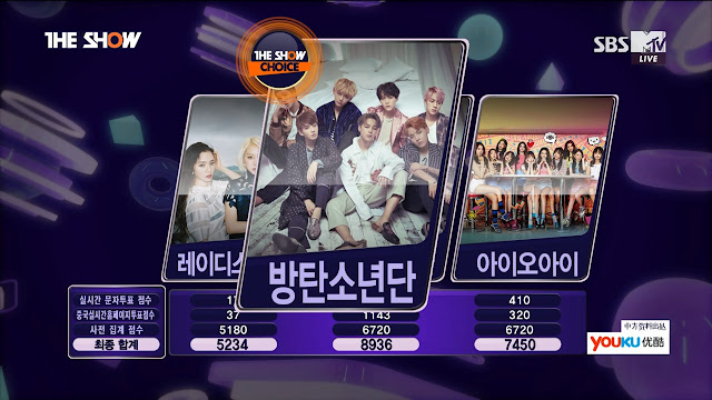 Resultado de imagen para 161025 SBS THE SHOW WIN BTS